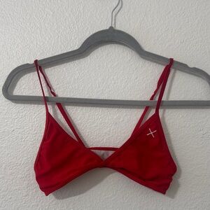 Boutine LA Red Strappy Bikini Top